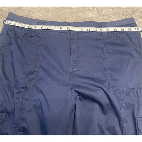 Style & Co 18W Cargo Capri Midrise Bungee  Comfort Waist Pockets Nautical Beachy - Picture 2 of 12